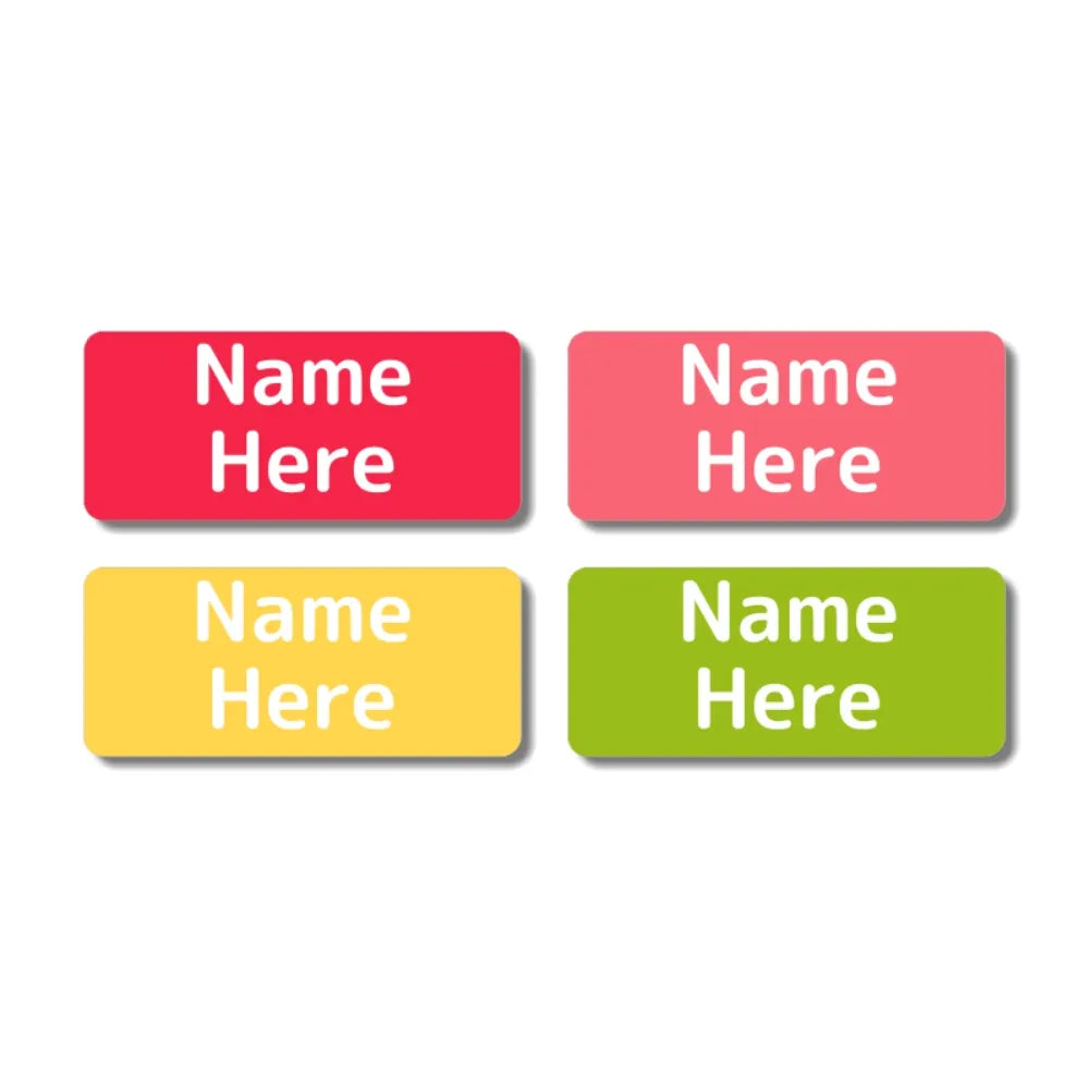Multi Colour Rectangle Name Labels