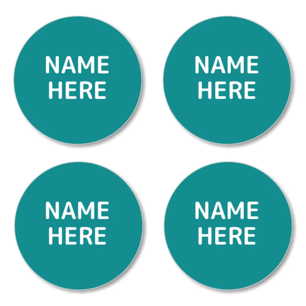 Single Colour Round Name Labels