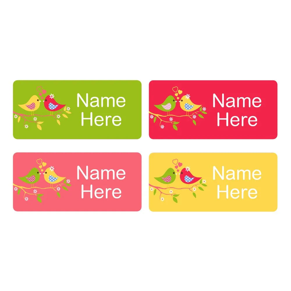 Two Birds Rectangle Name Labels