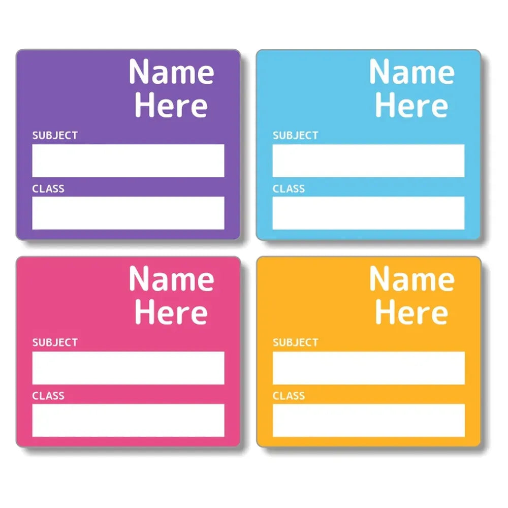 Multi Colour School Book Labels