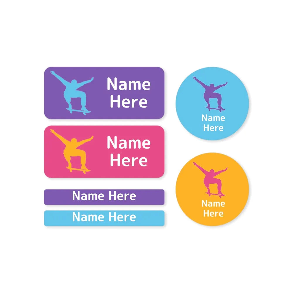 Skater Mixed Name Label Pack
