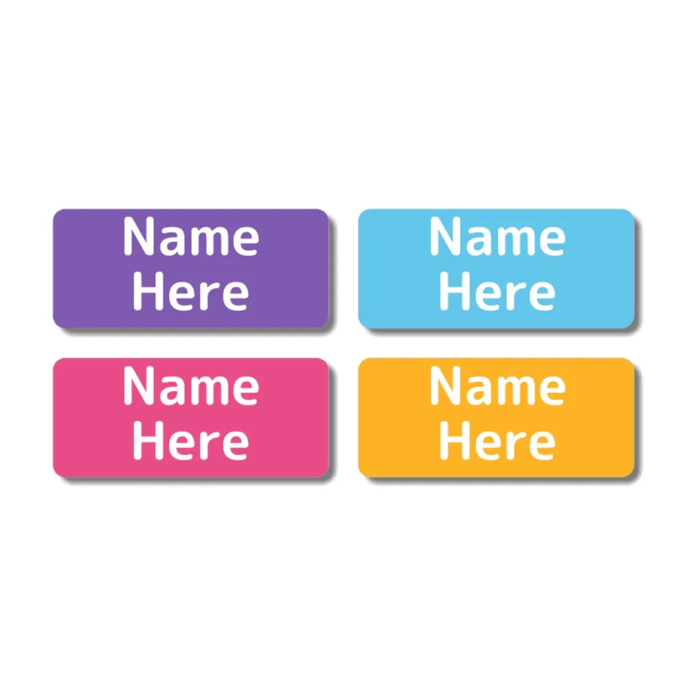 Multi Colour Rectangle Name Labels