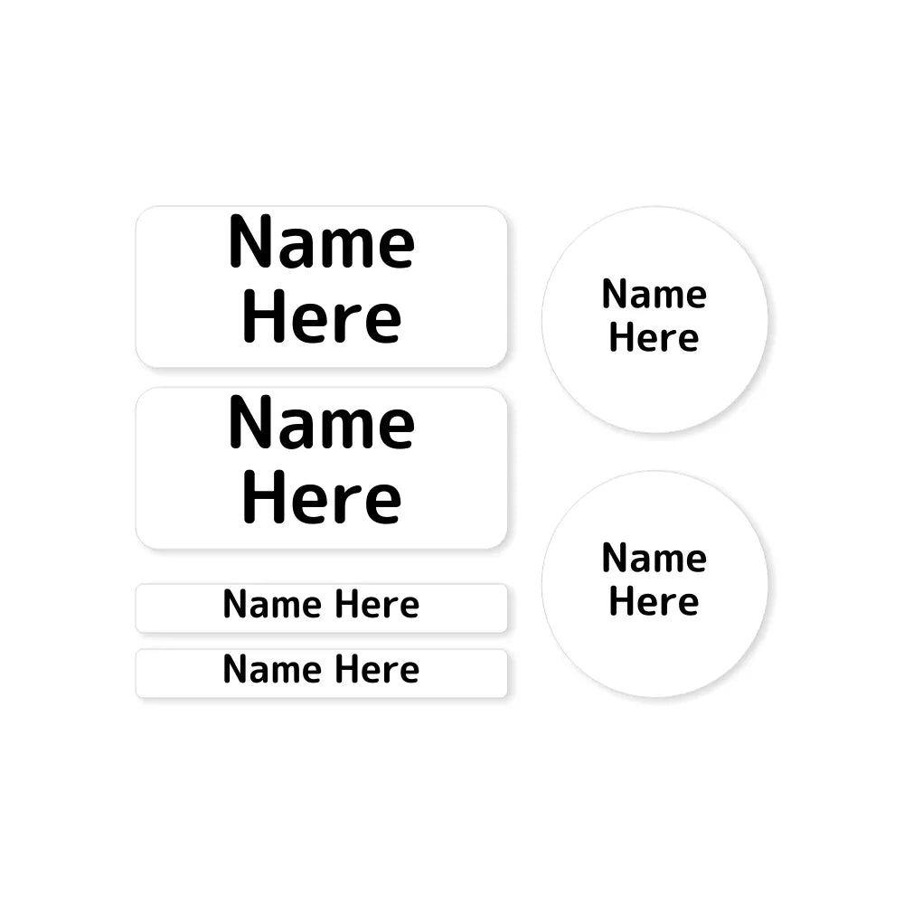 Single Colour Mixed Name Label Pack