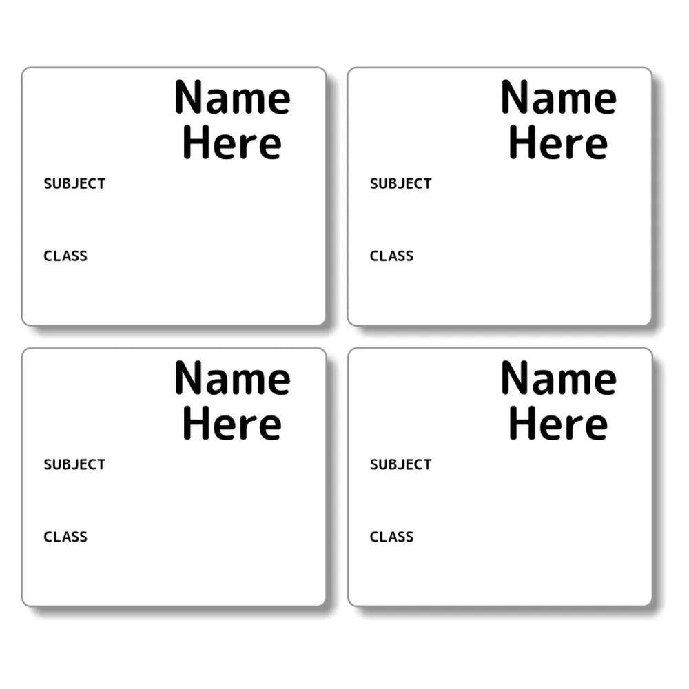 Single Colour School Book Labels