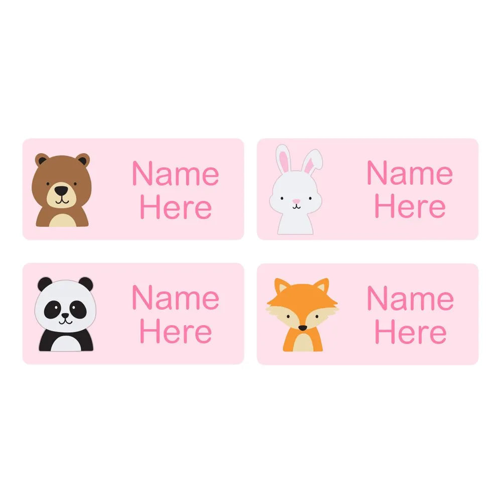 Woodland Animals Rectangle Name Labels