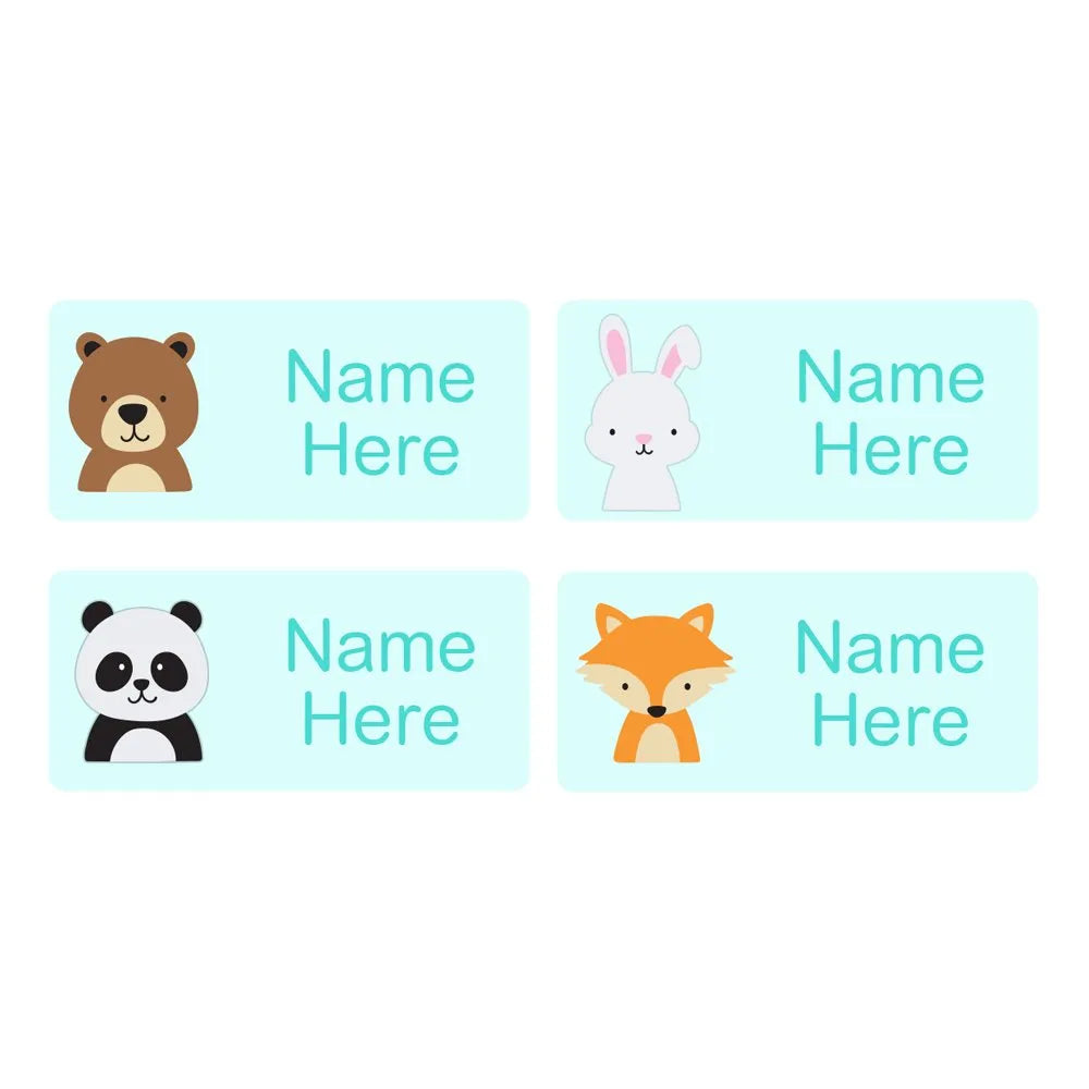 Woodland Animals Rectangle Name Labels
