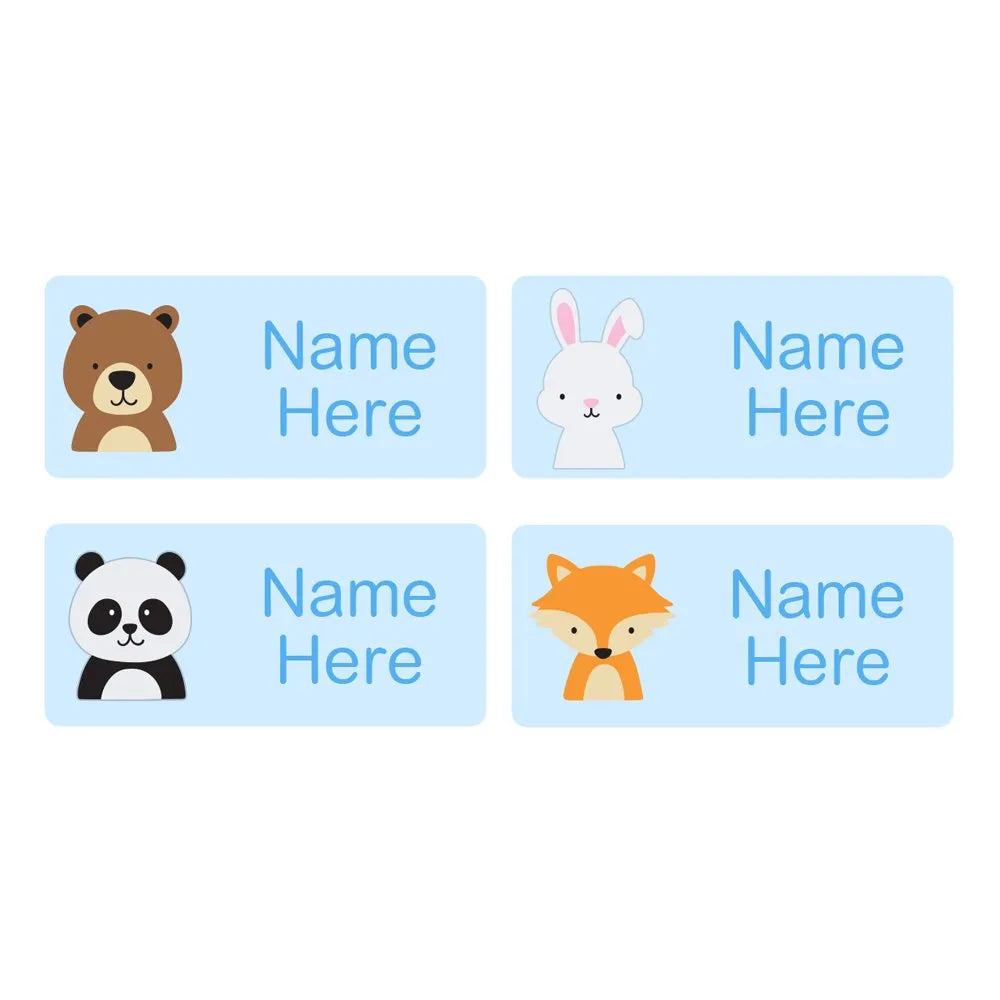 Woodland Animals Rectangle Name Labels