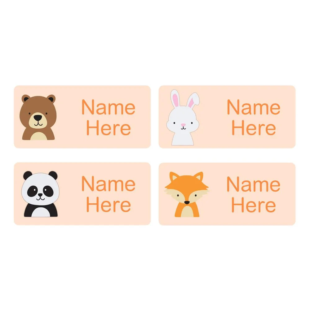 Woodland Animals Rectangle Name Labels