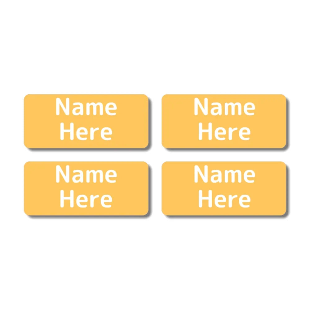 Single Colour Rectangle Name Labels