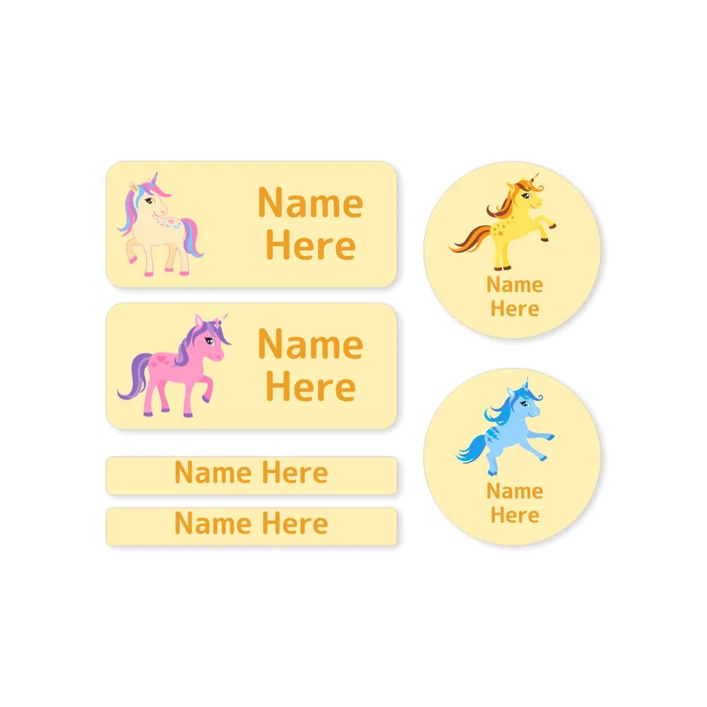Unicorn Mixed Name Label Pack