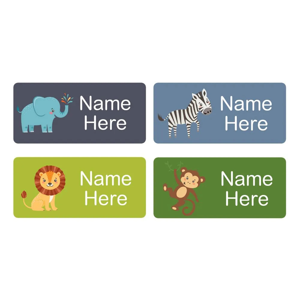 Zoo Animals Rectangle Name Labels