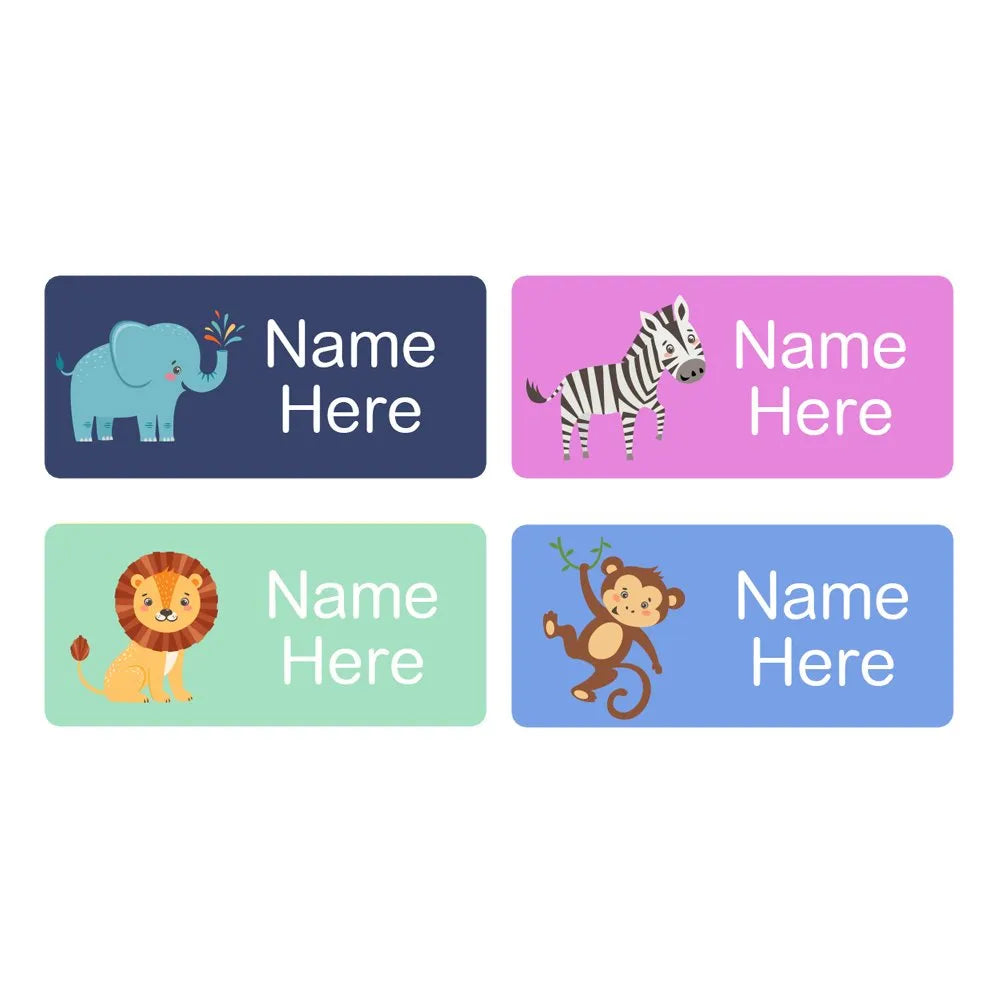 Zoo Animals Rectangle Name Labels