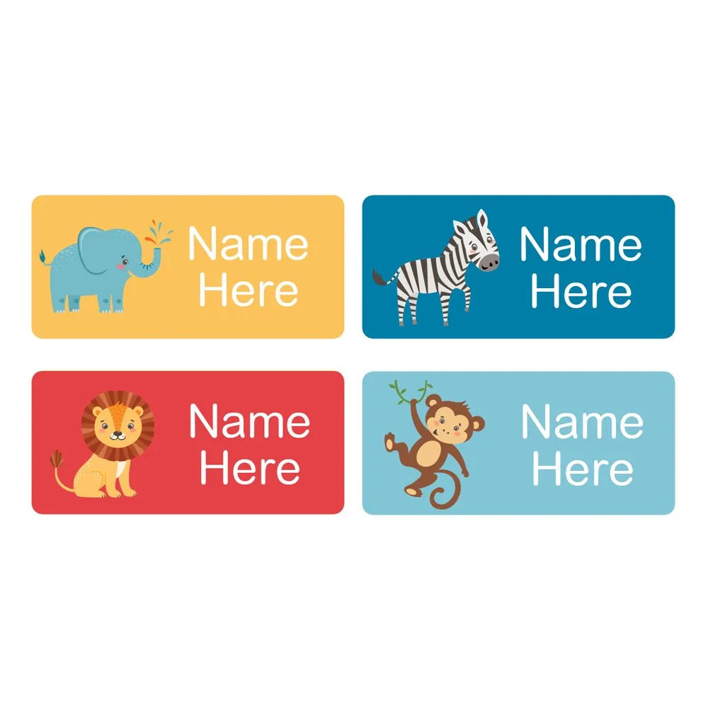 Zoo Animals Rectangle Name Labels