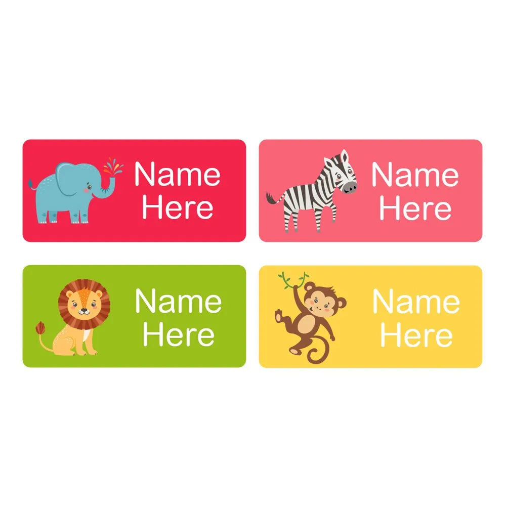 Zoo Animals Rectangle Name Labels