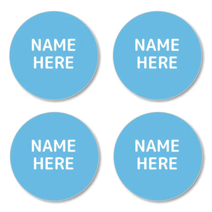 Single Colour Round Name Labels