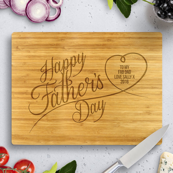 Happy Father's Day Bamboo Cutting Boards 8x11