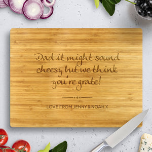 Dad You're Grate Bamboo Cutting Boards 8x11"