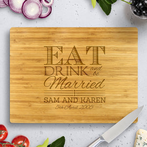 Eat Drink Bamboo Cutting Boards 8x11"