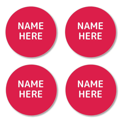 Single Colour Round Name Labels