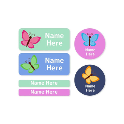 Butterfly Mixed Name Label Pack