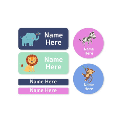 Zoo Animals Mixed Name Label Pack