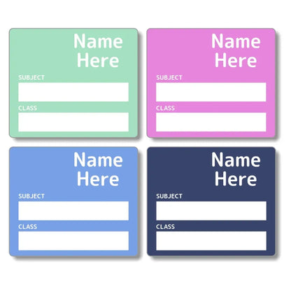 Multi Colour School Book Labels