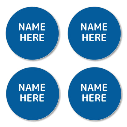 Single Colour Round Name Labels