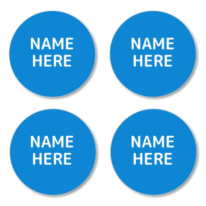 Single Colour Round Name Labels
