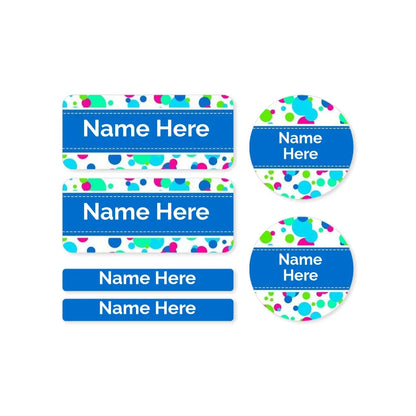 Bubbles Mixed Name Label Pack