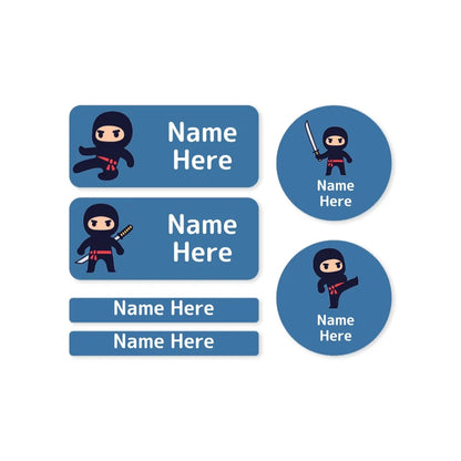 Ninja Mixed Name Label Pack