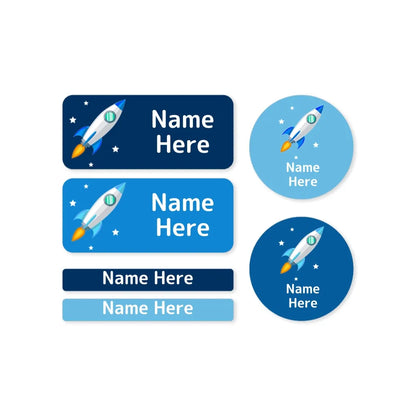Rocket Mixed Name Label Pack