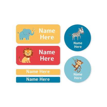 Zoo Animals Mixed Name Label Pack