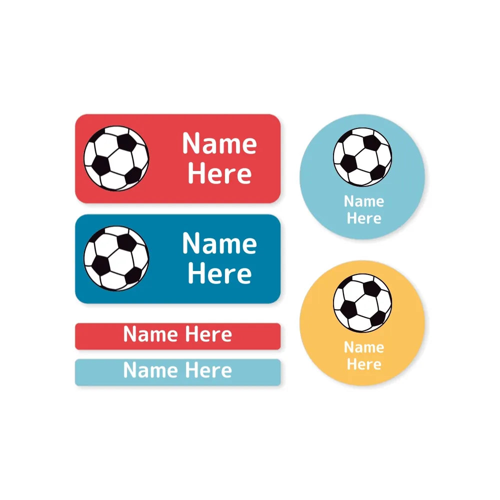 Soccer Ball Mixed Name Label Pack