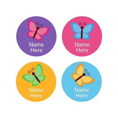 Butterfly Round Name Labels