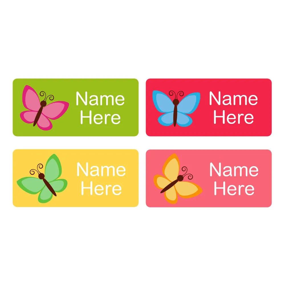 Butterfly Rectangle Name Labels