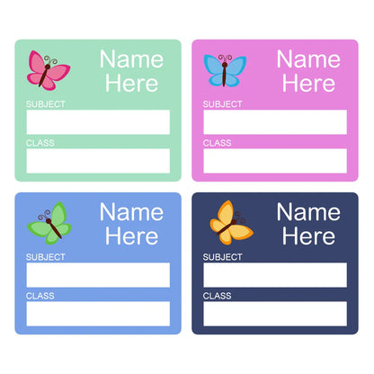 Butterfly School Book Labels