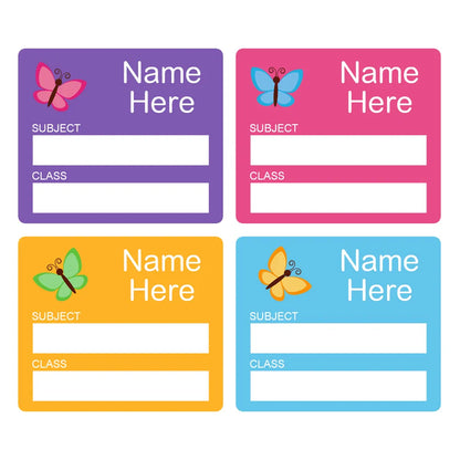 Butterfly School Book Labels
