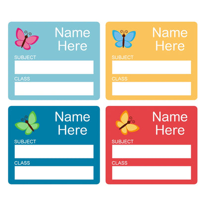 Butterfly School Book Labels