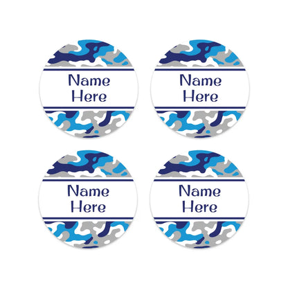 Camo Round Name Labels
