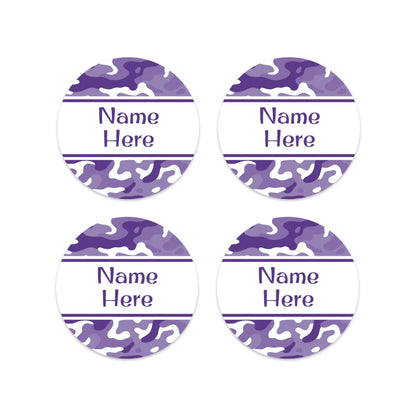 Camo Round Name Labels