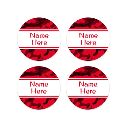 Camo Round Name Labels