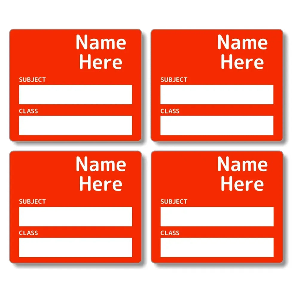 Single Colour School Book Labels