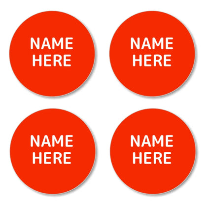 Single Colour Round Name Labels