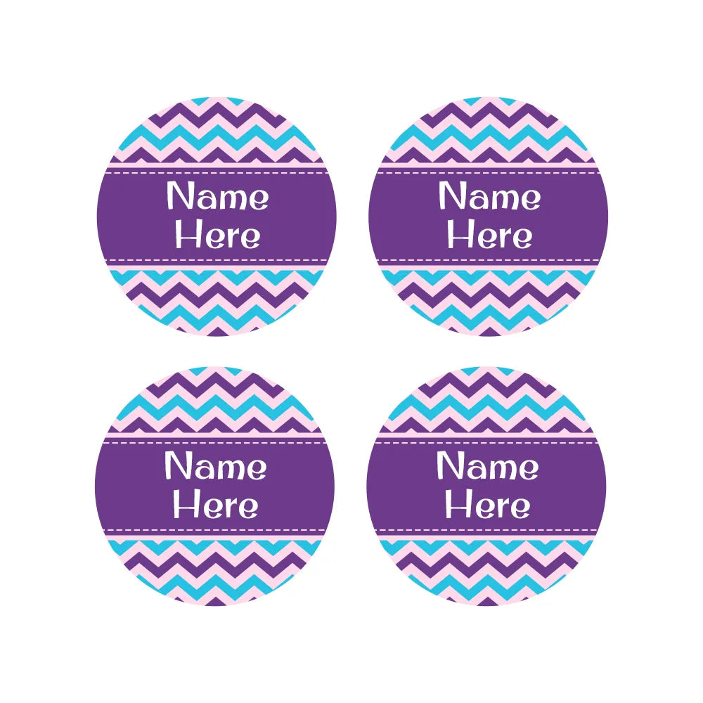 Chevron Round Name Labels