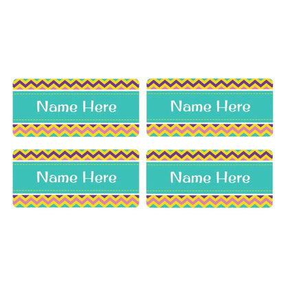 Chevron Rectangle Name Labels