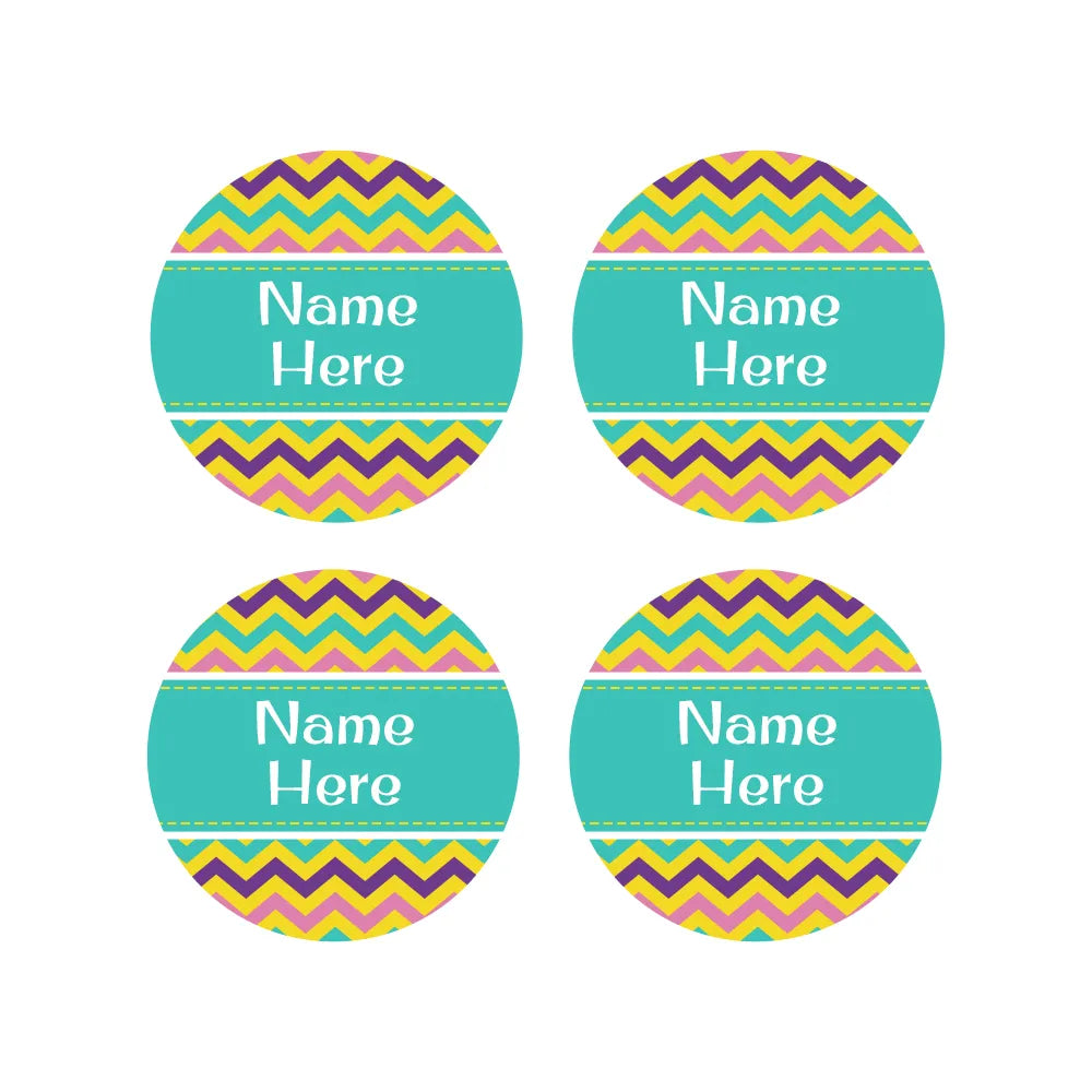 Chevron Round Name Labels