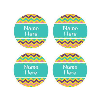 Chevron Round Name Labels