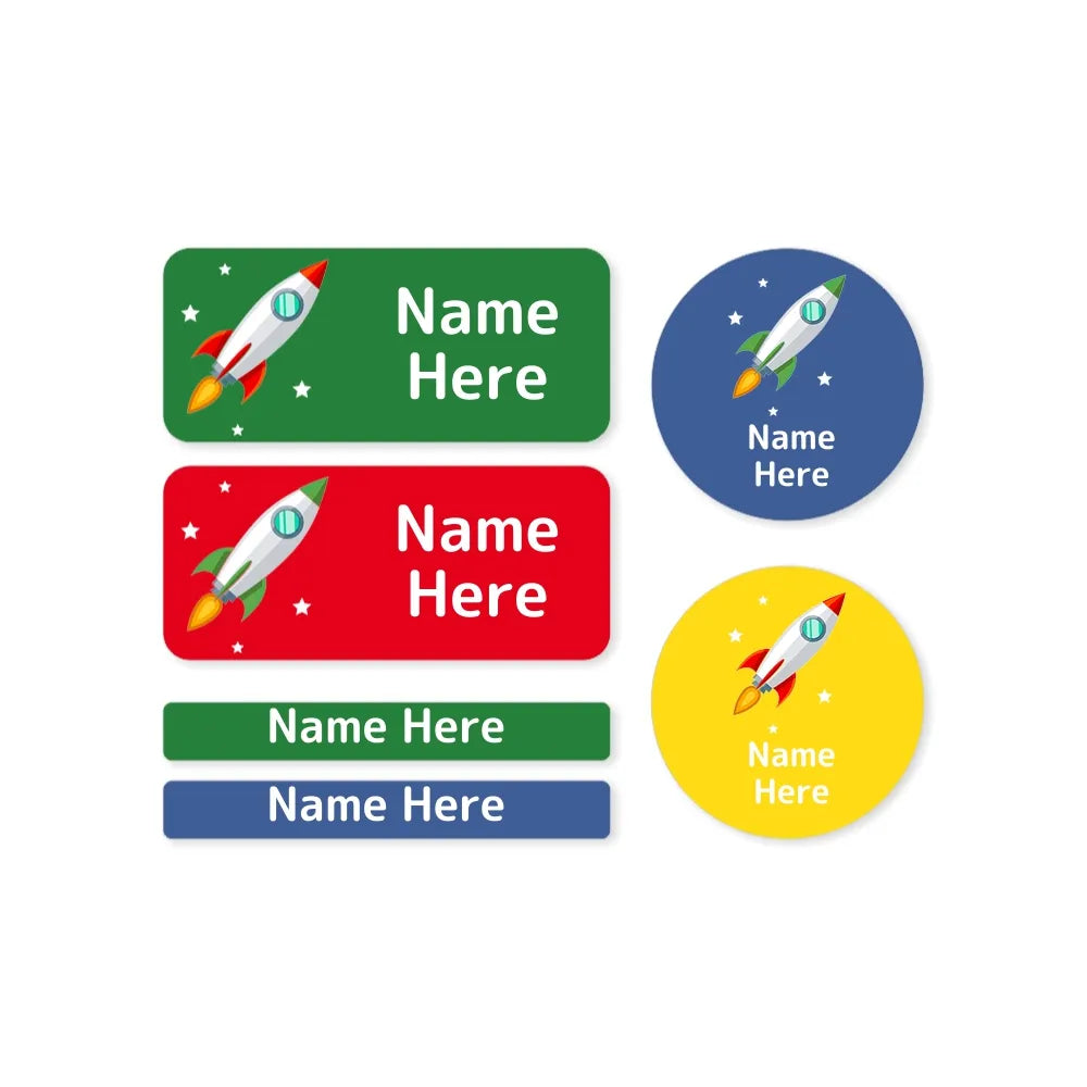 Rocket Mixed Name Label Pack