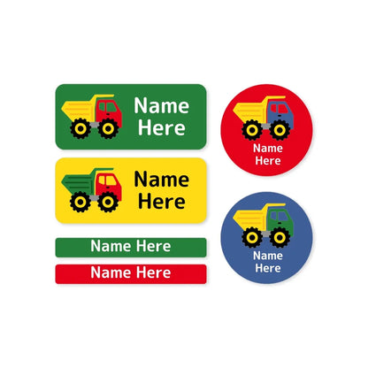 Dump Truck Mixed Name Label Pack