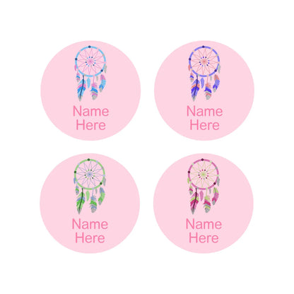 Dream Catcher Round Name Labels